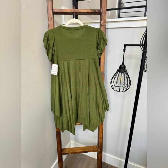 Girls Joyfolie Ruffle Sleeve Dress Olive Green fall dress - Picture 4 of 4